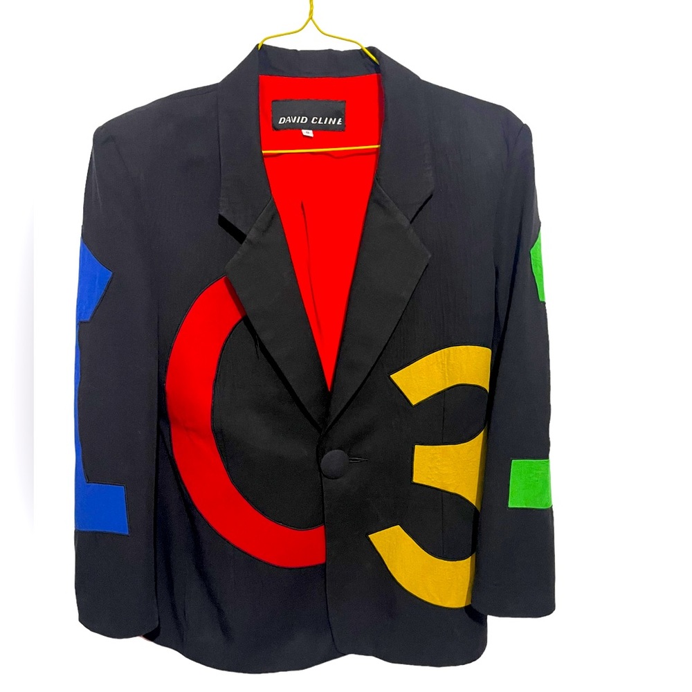 80’s Luxury David Cline Numbers Blazer Size S